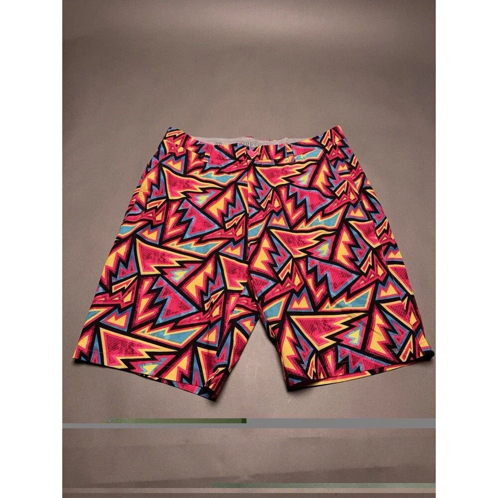 Hreski Golf Shorts Mens 34 Abstract Geometric All Over Print 11